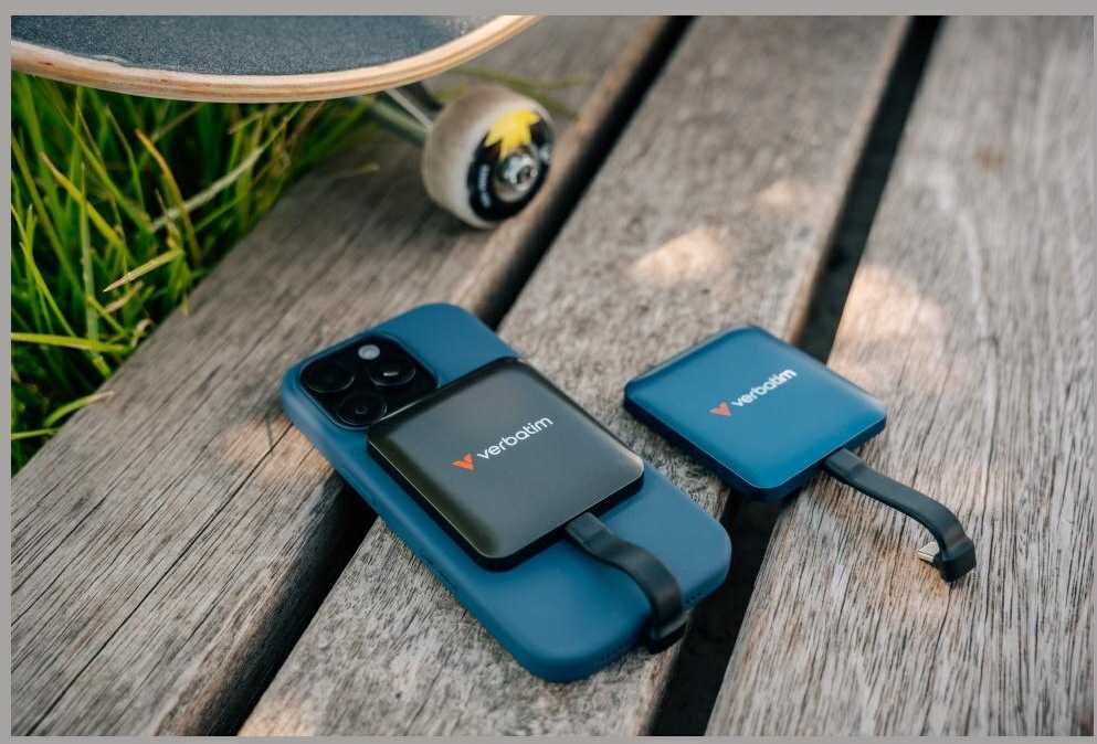 Kietasis diskas Išorinis diskas Verbatim Snapback SSD 2 TB USB-C 3.2 Gen Mėlynas Metallic 32076