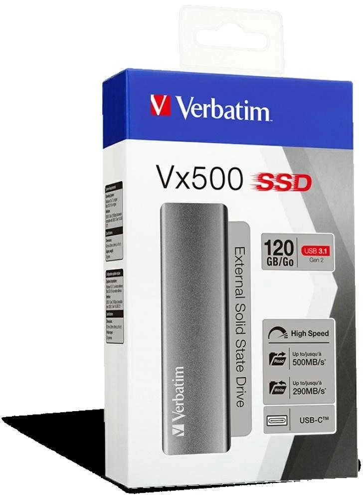 Kietasis diskas Verbatim Vx500 120 GB Sidabras