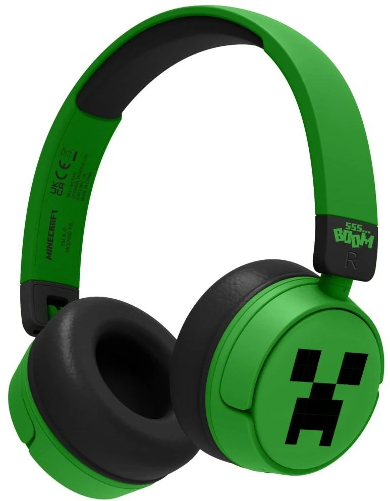 OTL – „Bluetooth“ ausinės su tėvų kontrole – „Minecraft“ žalios spalvos