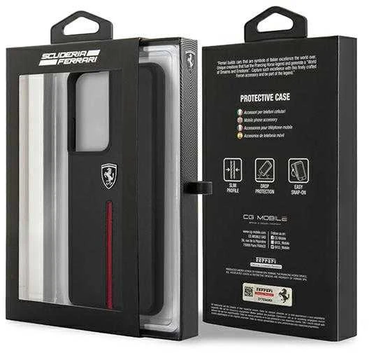 Telefono dėklas Ferrari FEOSIHCS21LBK S21 Ultra G998