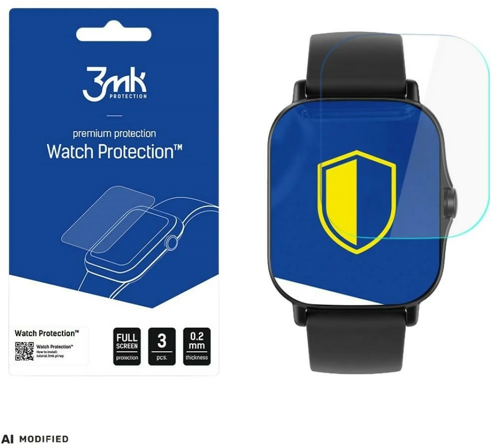 LCD apsauginė plėvelė 3MK Watch ARC Amazfit GTS 2 3vnt
