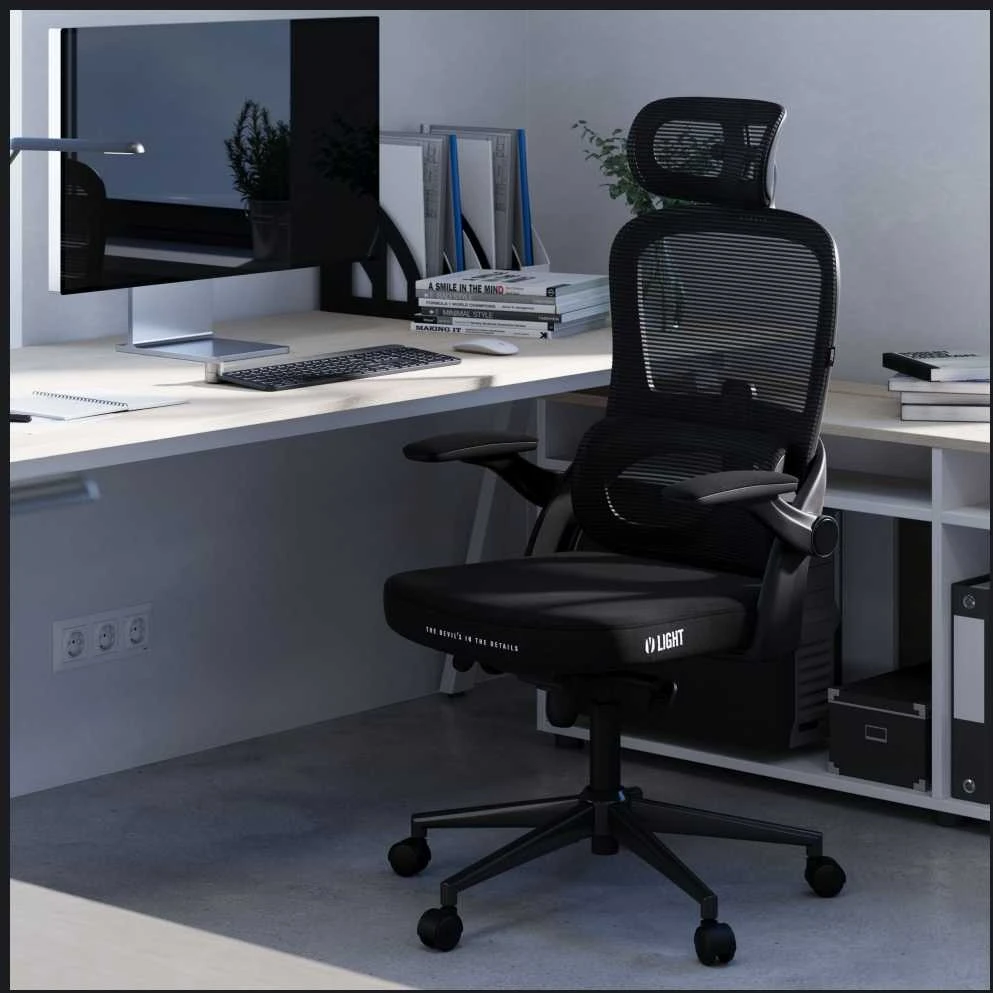 Diablo Chairs Diablo V-Light Shadow Juodas ergonominė kėdė