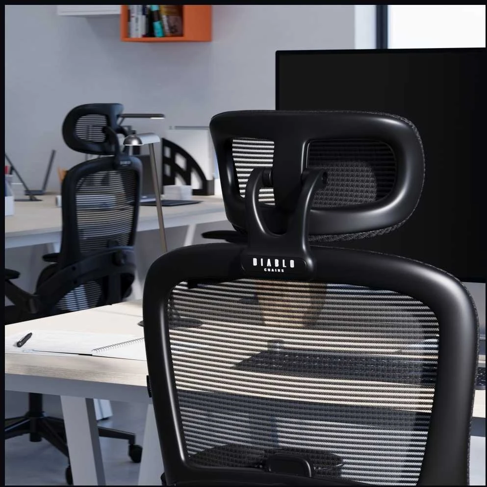 Diablo Chairs Diablo V-Light Shadow Juodas ergonominė kėdė