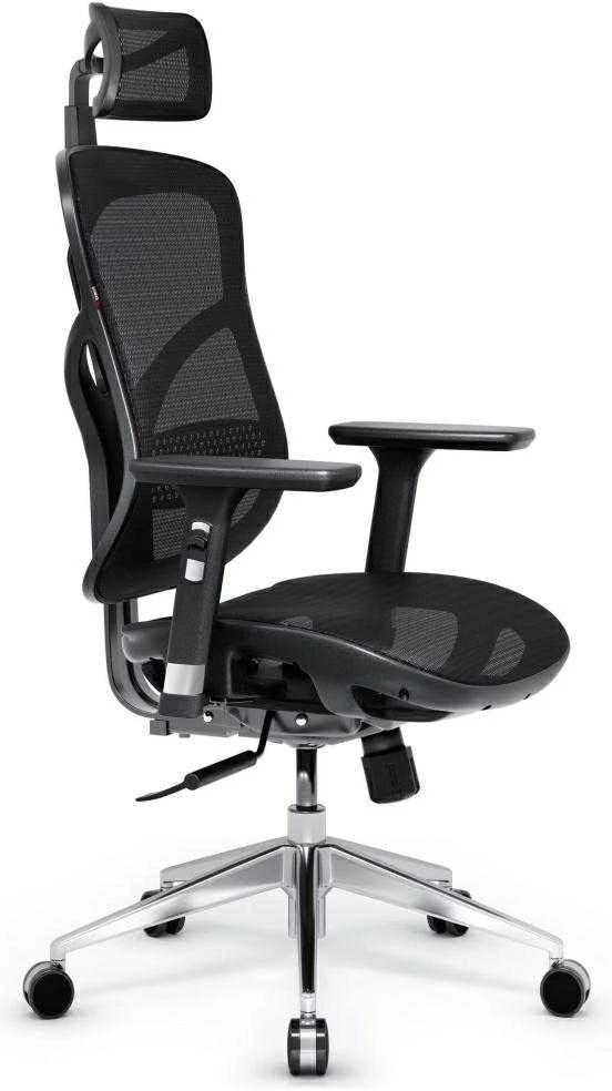 Juoda ergonominė Diablo V-Basic tinklinė kėdė