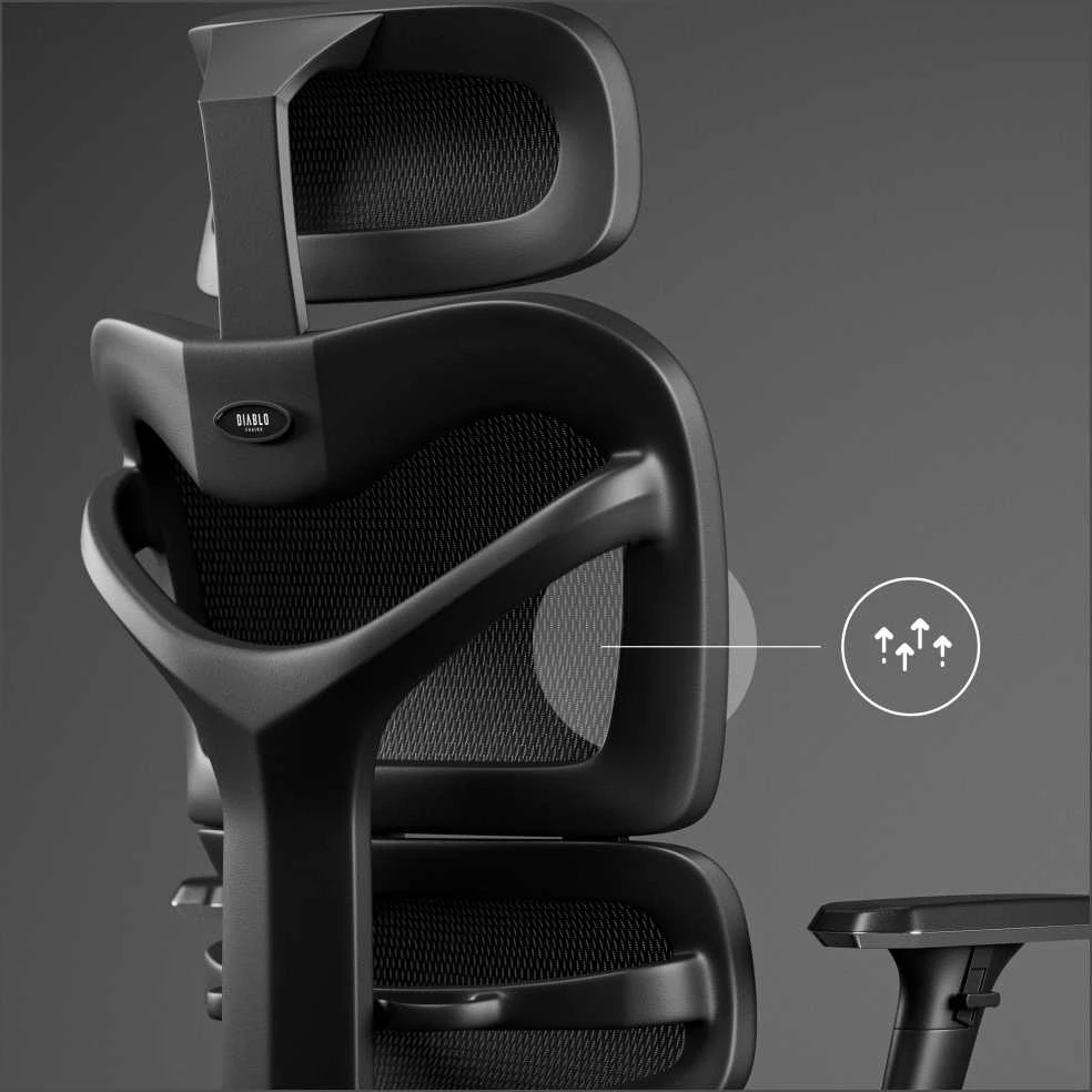 Ergonominė kėdė  DIABLO V-COMMANDER, Juodos spalvos
