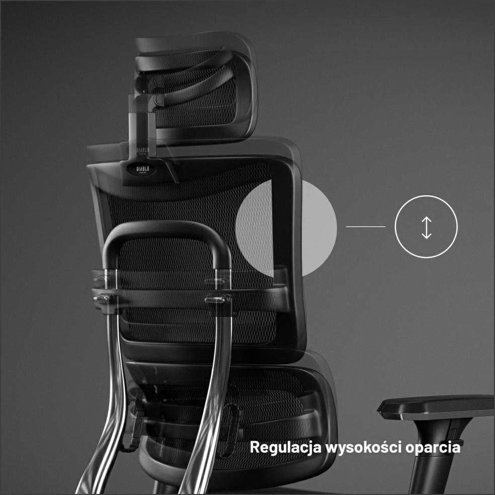 Ergonominė žaidimų/biuro kėdė Diablo V-Master, Juoda