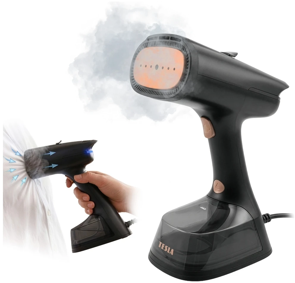 Garo valytuvas drabužiams TESLA AeroGrip Steamer EA404 su funkcija odsysania