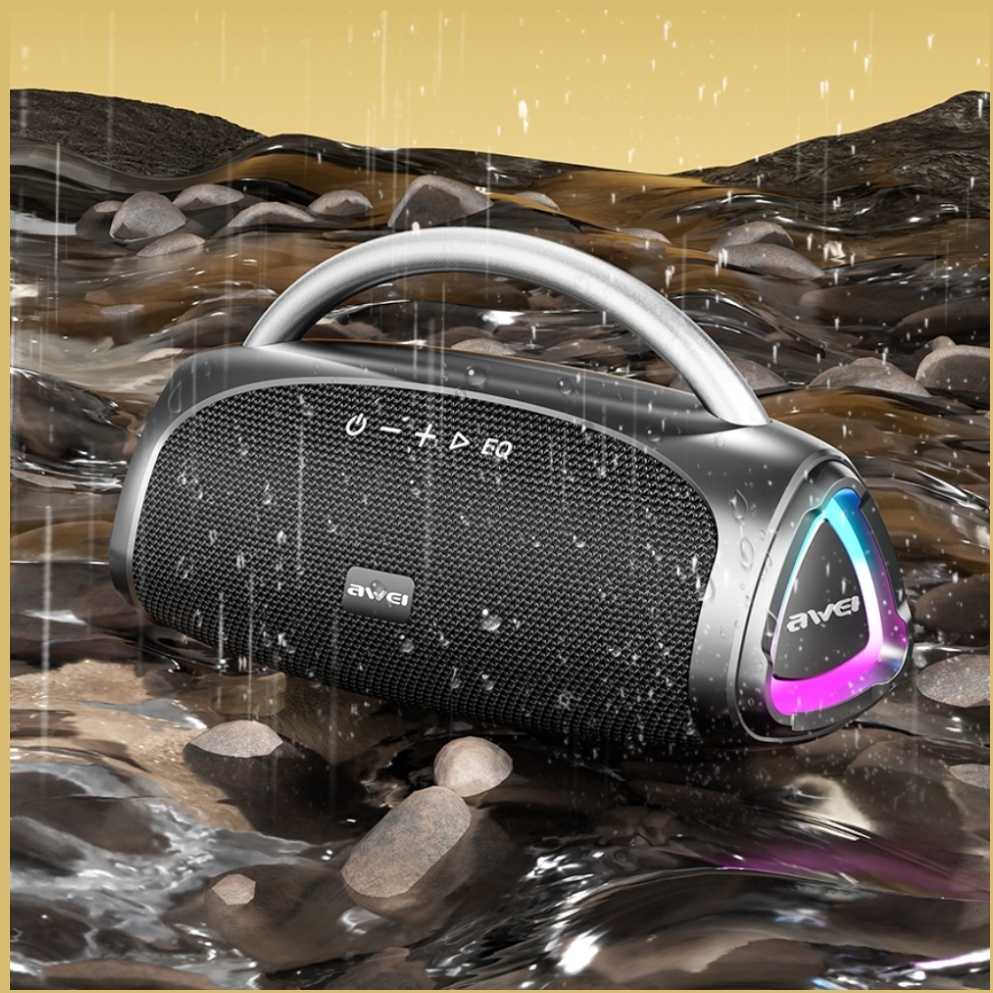 Garsiakalbis belaidis AWEI KA39 100W Bluetooth 5.3 nešiojama zewnętrzny juoda