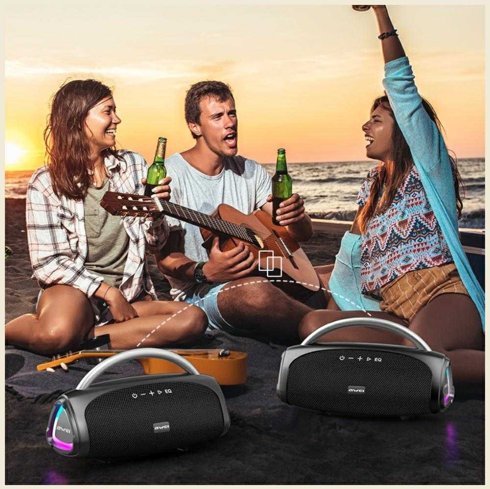Garsiakalbis belaidis AWEI KA39 100W Bluetooth 5.3 nešiojama zewnętrzny juoda