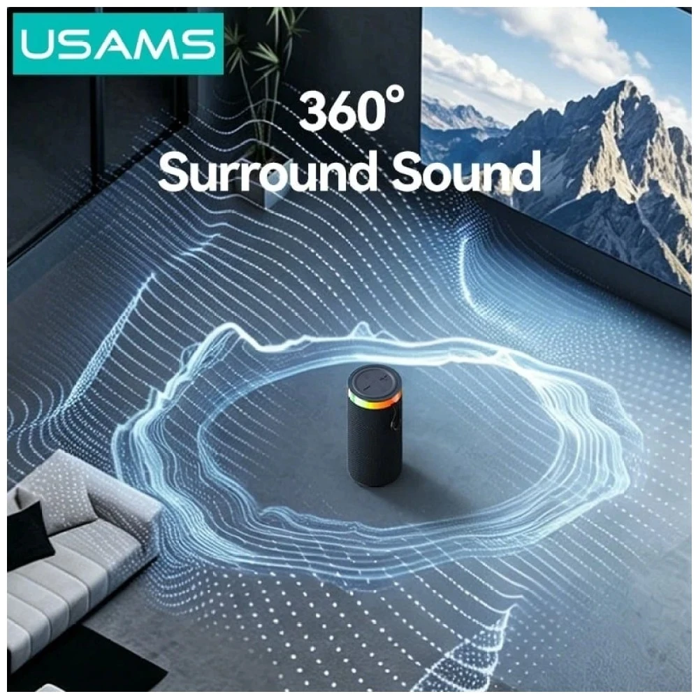 Kompiuterio kolonėlės Garsiakalbis belaidis Usams YX018 Portable Bluetooth 5.4 juoda