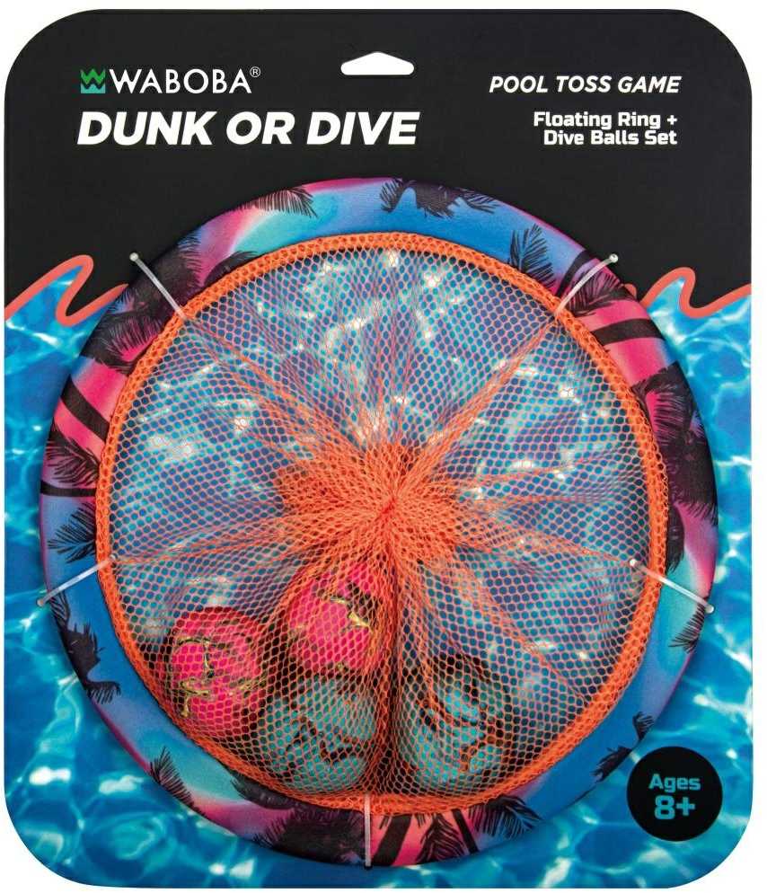 Waboba Dunk or Dive vandens žaidimas 4 kamuoliukai + krepšys