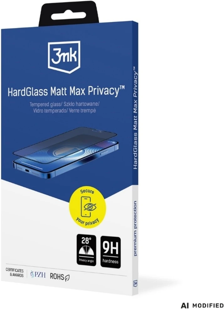 3mk HardGlass Matt Max Privacy grūdintas stiklas, skirtas iPhone 18 Pro Max