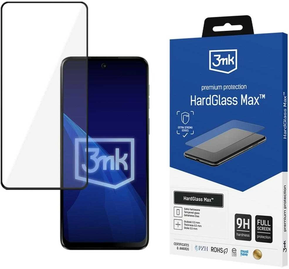 3Mk apsauga sustiprintas viso ekrano grūdintas stiklas 3mk HardGlass Max Juodas Motorola Moto G55 5G