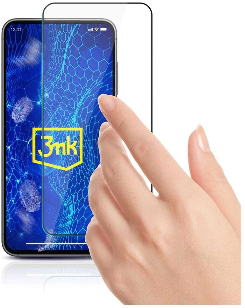 LCD apsauginis stikliukas 3mk Hard Glass Max Lite Samsung S926 S24 Plus juodas