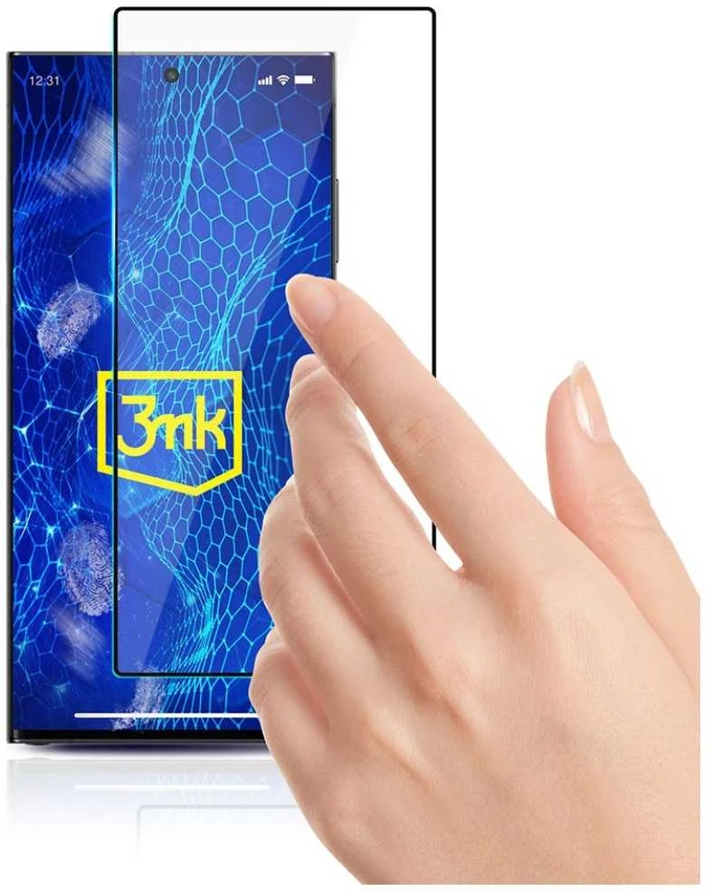 LCD apsauginis stikliukas 3mk Hard Glass Max Lite Samsung S928 S24 Ultra juodas