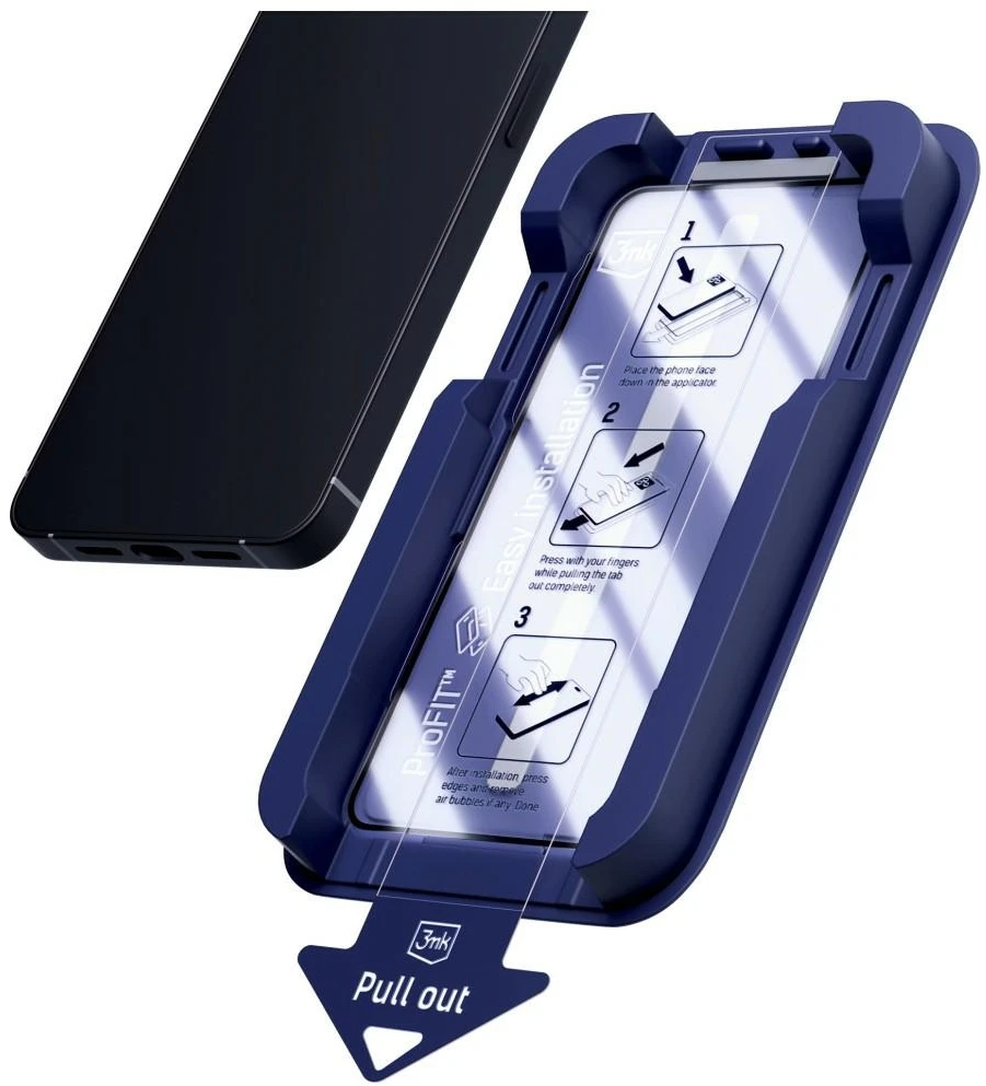 3MK HardGlass Max Apsauginis stiklas with Applicator skirtas Samsung Galaxy S24+/S25+ juodos spalvos
