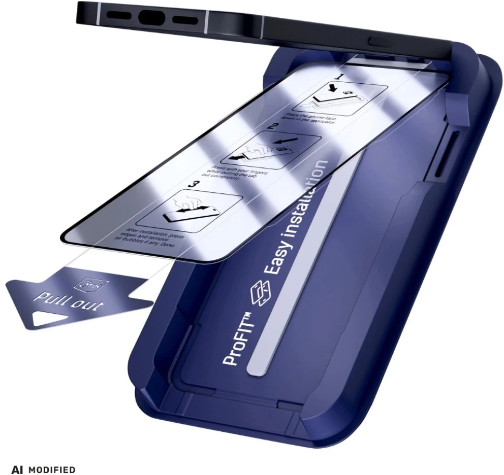 3mk HardGlass Max apsauginis stiklas iPhone 15 / 16, su aplikatoriumi