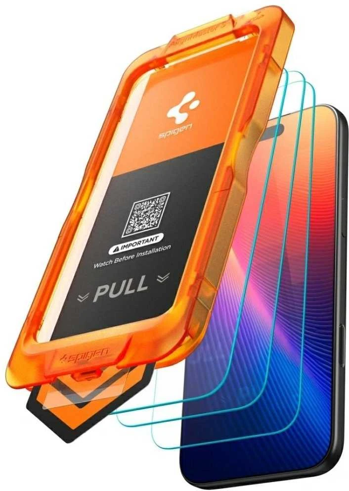 Apsauginis stiklas Spigen ALM GLAS.TR SLIM 3-pack Apple iPhone 17 Pro Max skaidrus