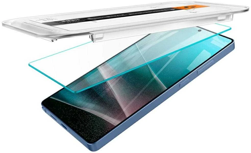 Spigen apsauginis stiklas GLAS.TR”EZ FIT” HD 2-pack skirtas Samsung Galaxy S25 Ultra transparent