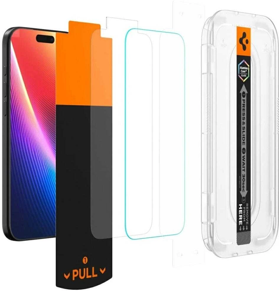 Ekrano apsauga Spigen Glass tR EZ Fit Pro HD 1 Pack, transparency - iPhone 17/16 Pro Max