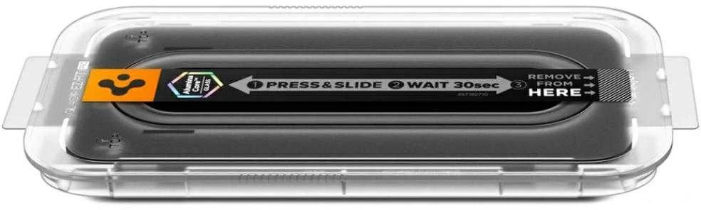 Spigen Glas.TR EZ Fit Pro Apsauginis stiklas skirtas Apple iPhone 16 Pro / 17 / 17 Pro – Transparent