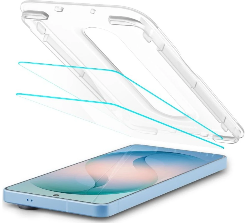 „Spigen Glass tR EZ Fit Pro“ (nespindintys) 2 vnt., skaidrūs – „Samsung Galaxy S26+“
