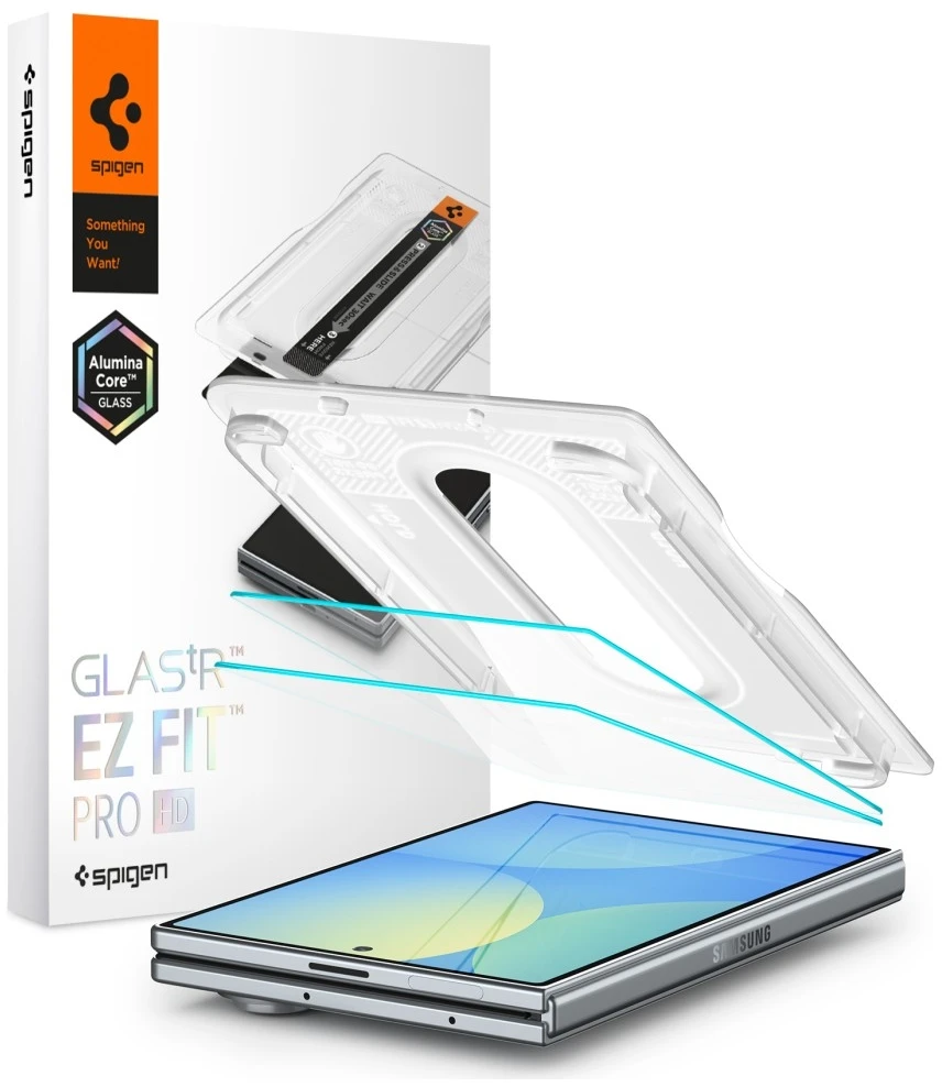 Grūdintas stiklas SPIGEN GLAS.TR EZ FIT PRO AC 2-PACK GALAXY Z FOLD 8 CLEAR
