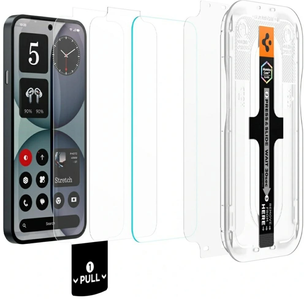 GRŪDINTAS STIKLAS Spigen GLAS.TR EZ FIT PRO AC HD 2-PACK NOTHING PHONE 4A SKAIDRUS