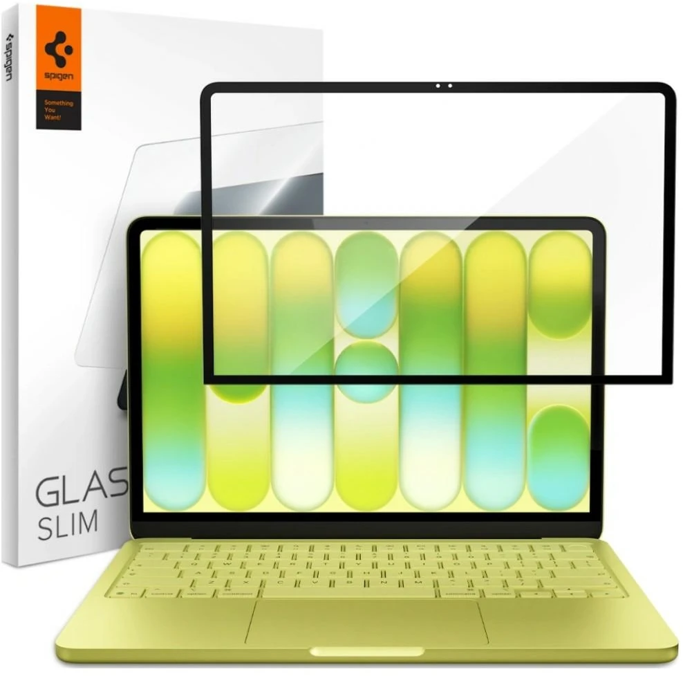 GRŪDINTAS STIKLAS SPIGEN GLAS.TR SLIM FC MACBOOK NEO 13 2026 Juodas
