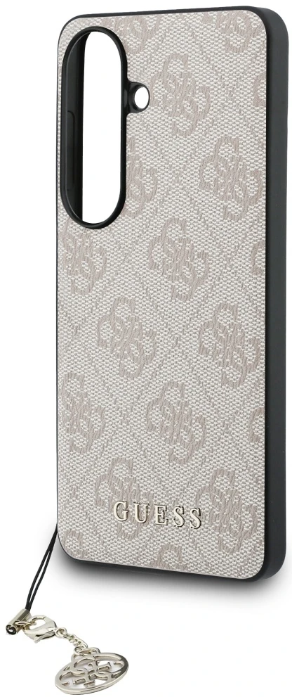 Dėklas Guess 4G Classic Logo Charm MagSafe skirtas Samsung Galaxy S26 pink