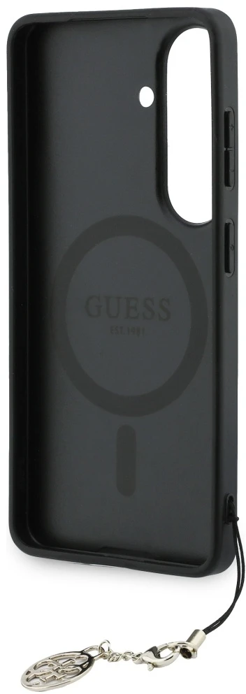 Dėklas Guess 4G Classic Logo Charm MagSafe skirtas Samsung Galaxy S26 pink