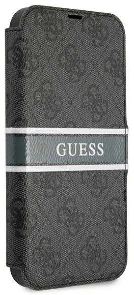 Dėklas Guess GUBKP13L4GDGR iPhone 13 Pro / 13 6.1" pilkas/pilkas book 4G Stripe