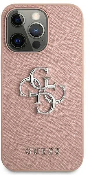 Dėklas Guess PU Saffiano Big 4G Metal Logo Case skirtas iPhone 13 Pro, rožinis
