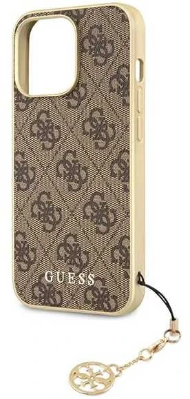 Dėklas Cg Mobile France GUHCP13LGF4GBR Guess 4G Charms Zadní Kryt pro iPhone 13 Pro Brown (ruda)