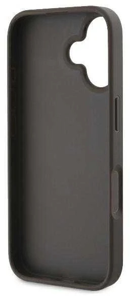 GUESS dėklas skirtas Apple iPhone 16 Pro GUHCP16L4GMGBR (4G PU Big Logo) rudos spalvos