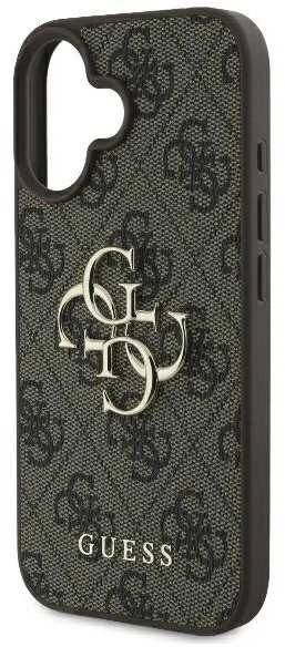 GUESS dėklas skirtas Apple iPhone 16 Pro GUHCP16L4GMGBR (4G PU Big Logo) rudos spalvos