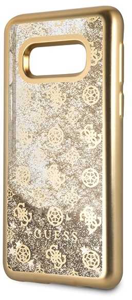 Dėklas Guess GUHCS10LPEOLGGO S10e G970 auksinė/auksinis hard case 4G Peony Liquid Glitter