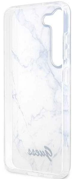 Guess telefono dėklas, skirtas Samsung Galaxy S23 Plus GUHCS23MPCUMAH baltos spalvos HC PU/TPU Marble