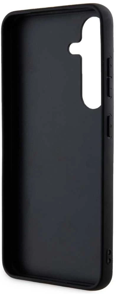Guess PU 4G Metal Logo dėklas skirtas Samsung Galaxy S24 rožinės spalvos