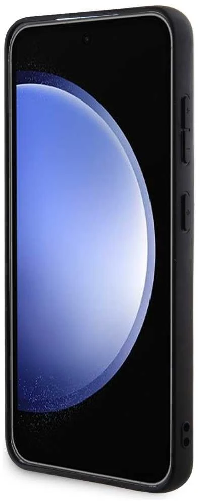 Guess PU 4G Metal Logo dėklas skirtas Samsung Galaxy S24 rožinės spalvos