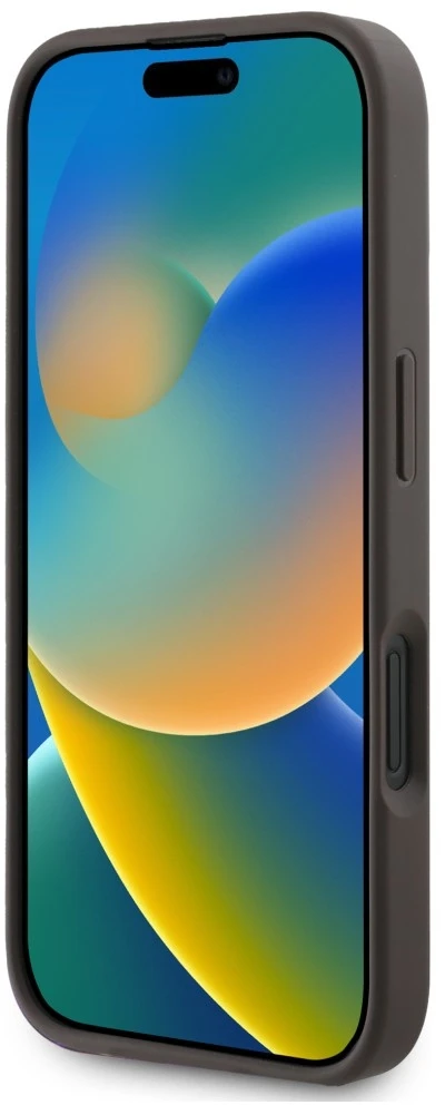 Guess GUHMP16SP4RPSW Apple iPhone 16 6.1" rudos spalvos kietas dėklas 4G Printed Stripes MagSafe