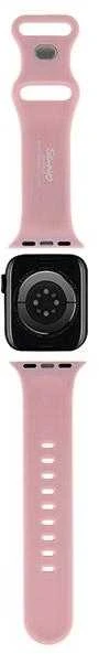 Hello Kitty apyrankė HKAWLSCHBLP Apple Watch 42/44/45/49mm rožinės spalvos apyrankė Silicone Kitty Head