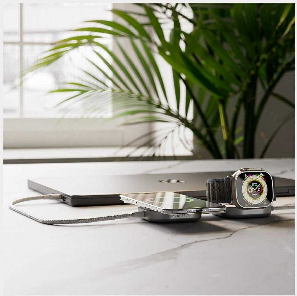 ZENS CHARGING CABLE USB C-C PRO 3 Baltas