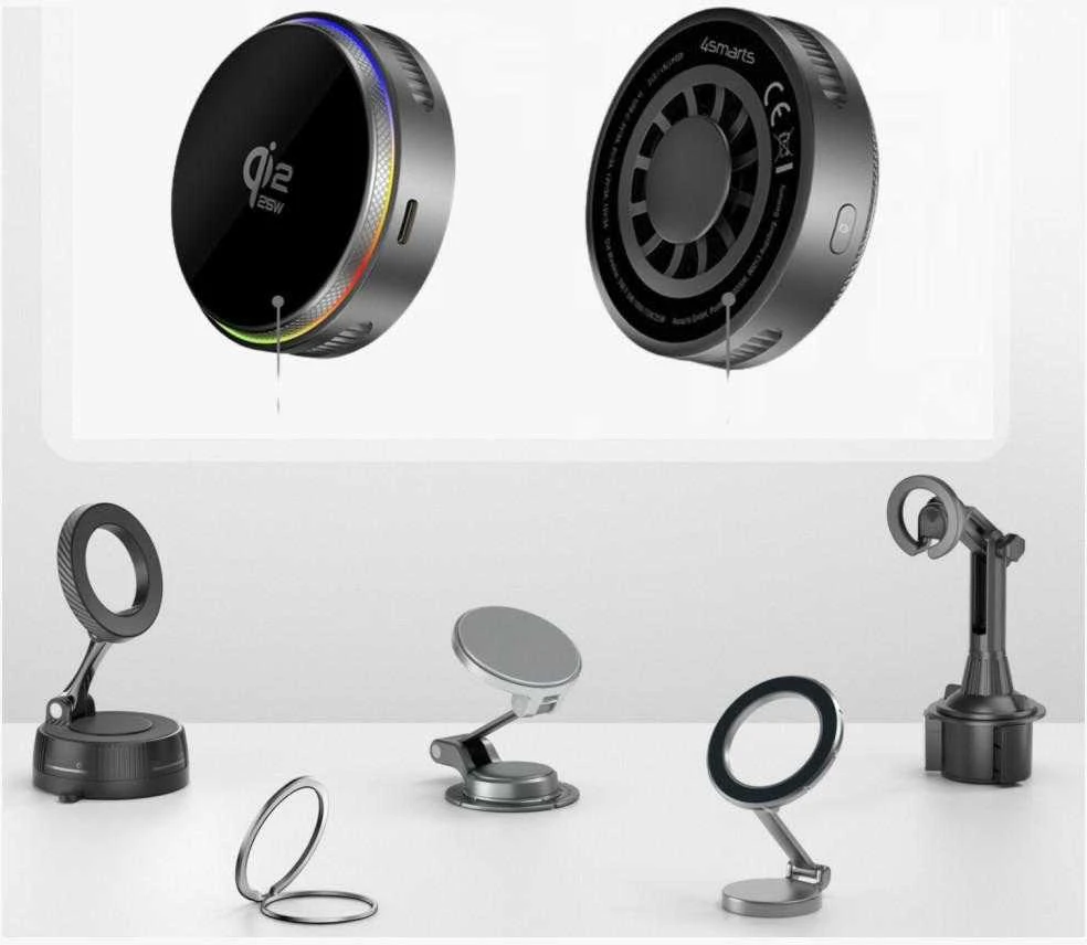 4smarts 541762, automatinis, vidaus patalpoms, USB, belaidis įkrovimas, pilkas