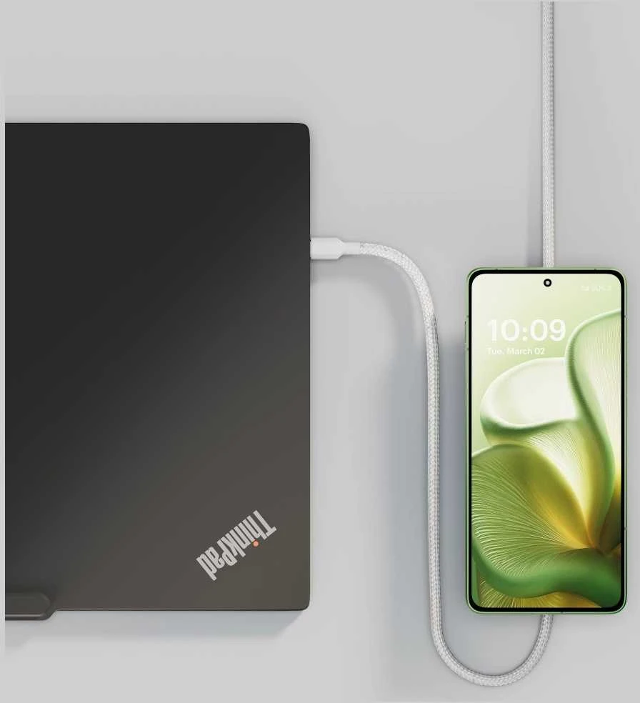 ZENS CHARGING CABLE USB C-C PRO 2 Baltas