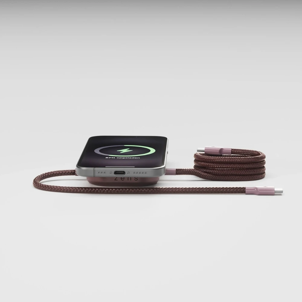 Indukcinė įkroviklis Zens Pro 2 Qi2 15W USB-C/USB-C vyšninė