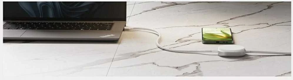 ZENS CHARGING CABLE USB C-C PRO 2 Baltas