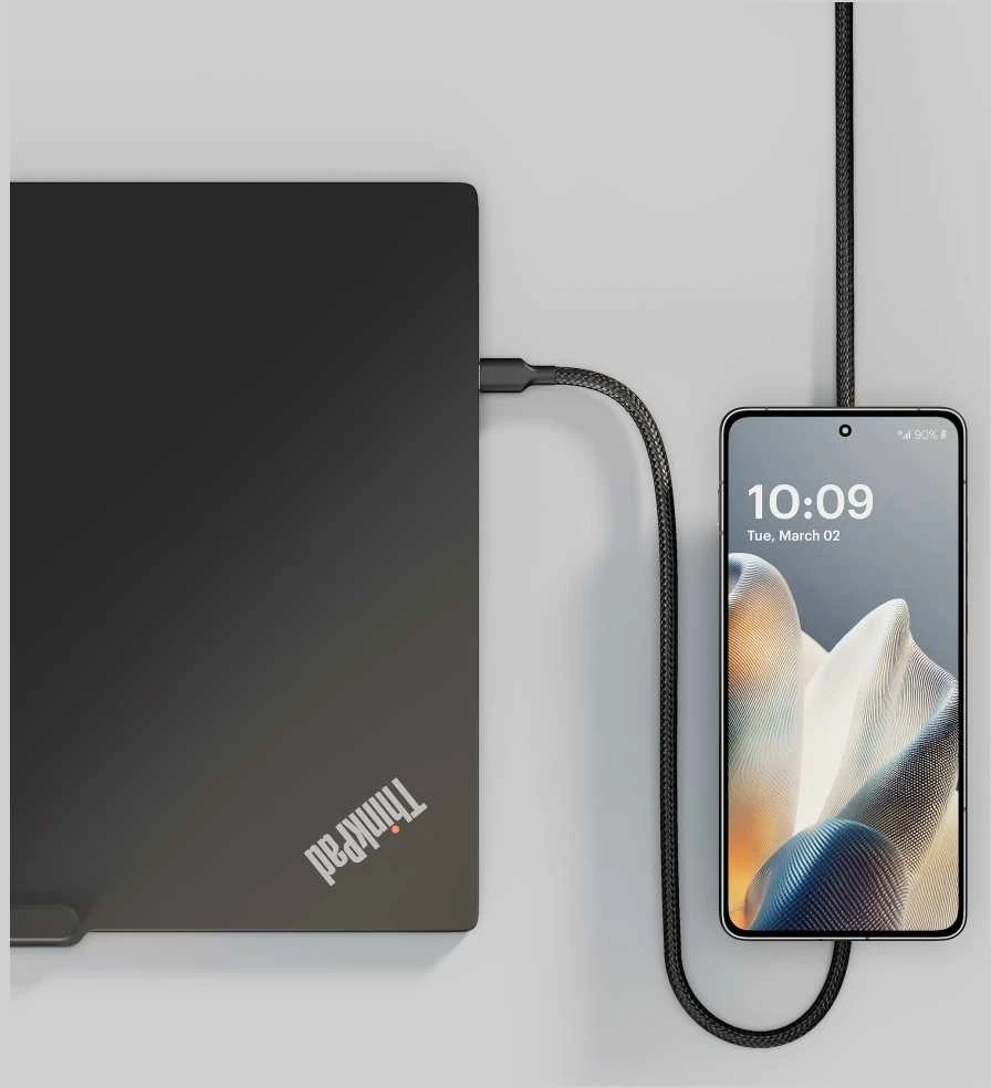 ZENS CHARGING CABLE USB C-C PRO 2 Juodas