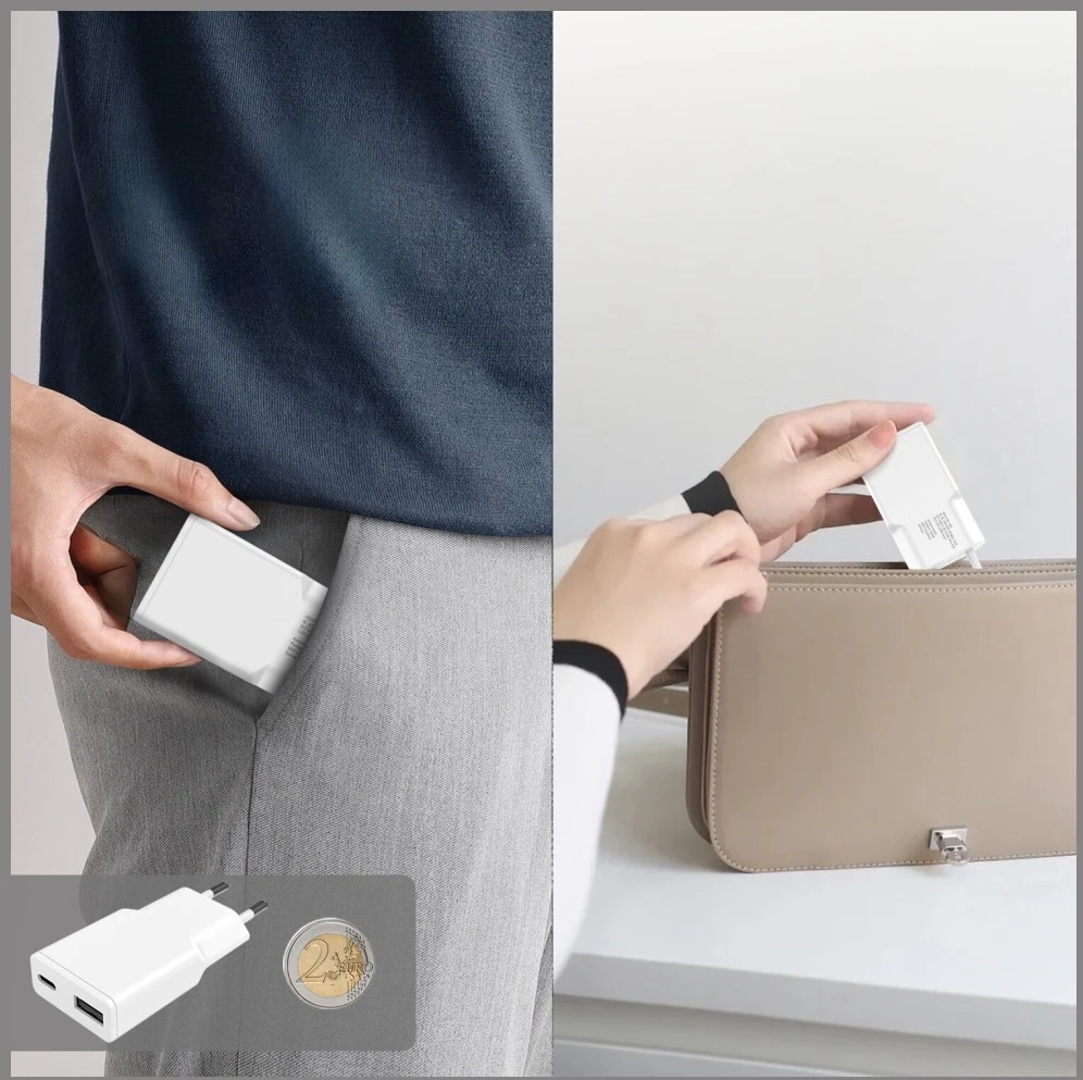 Įkroviklis 4smarts PDPlug Duos Slim GaN 1 USB-A 1 USB-C 20W (541122)
