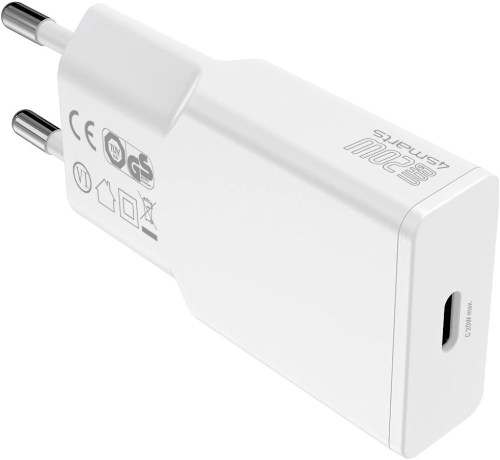 Įkroviklis 4smarts PDPlug Slim GaN 1C 20W Baltas (541120)